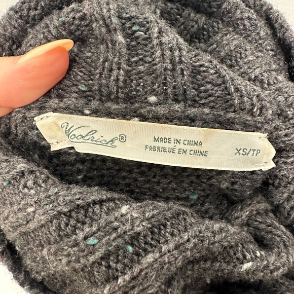Woolrich Women's XS‎ Gray Speckled Wool Blend Knit Sweater - Picture 6 of 9